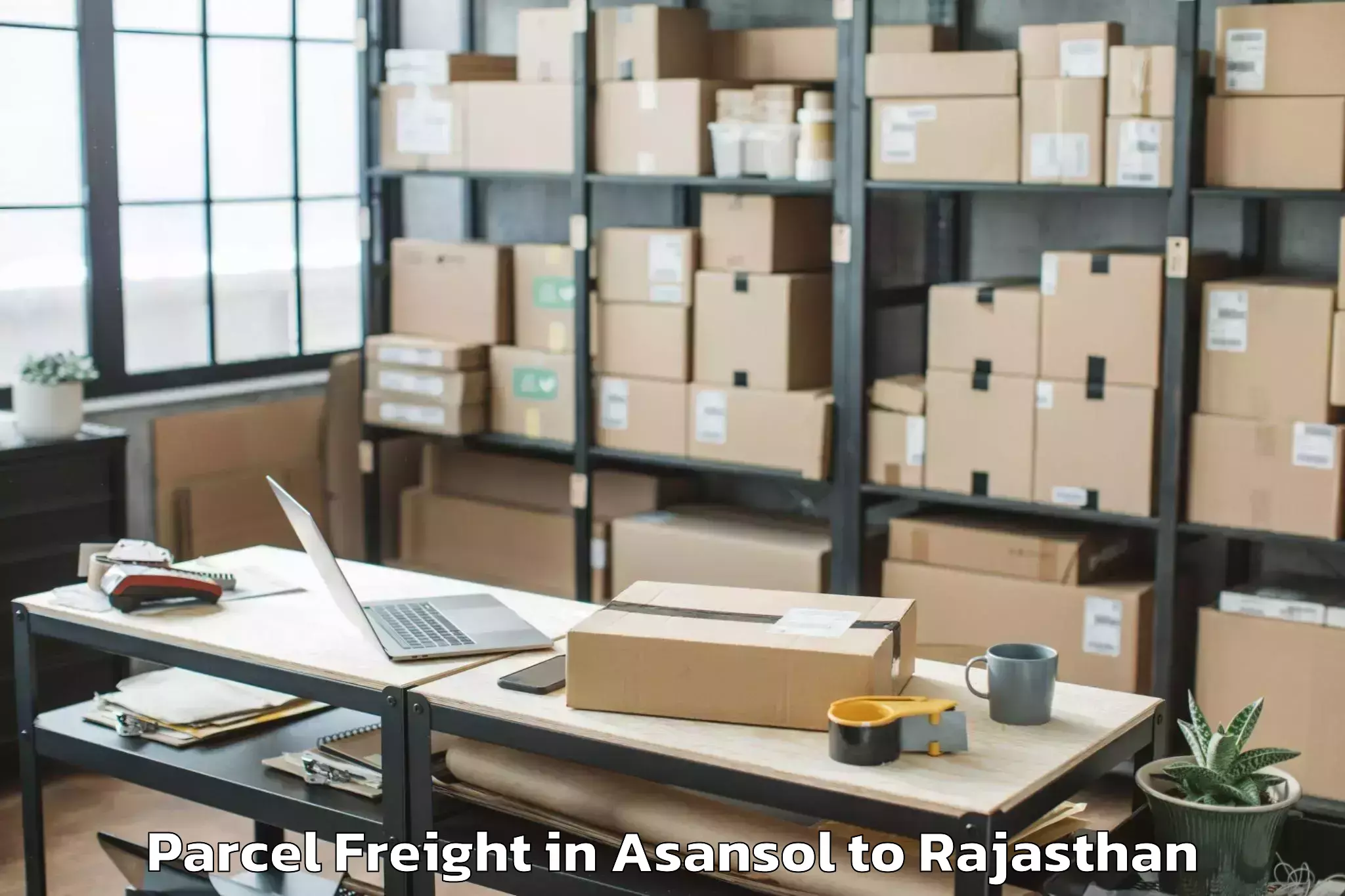 Get Asansol to Bhilwara Parcel Freight